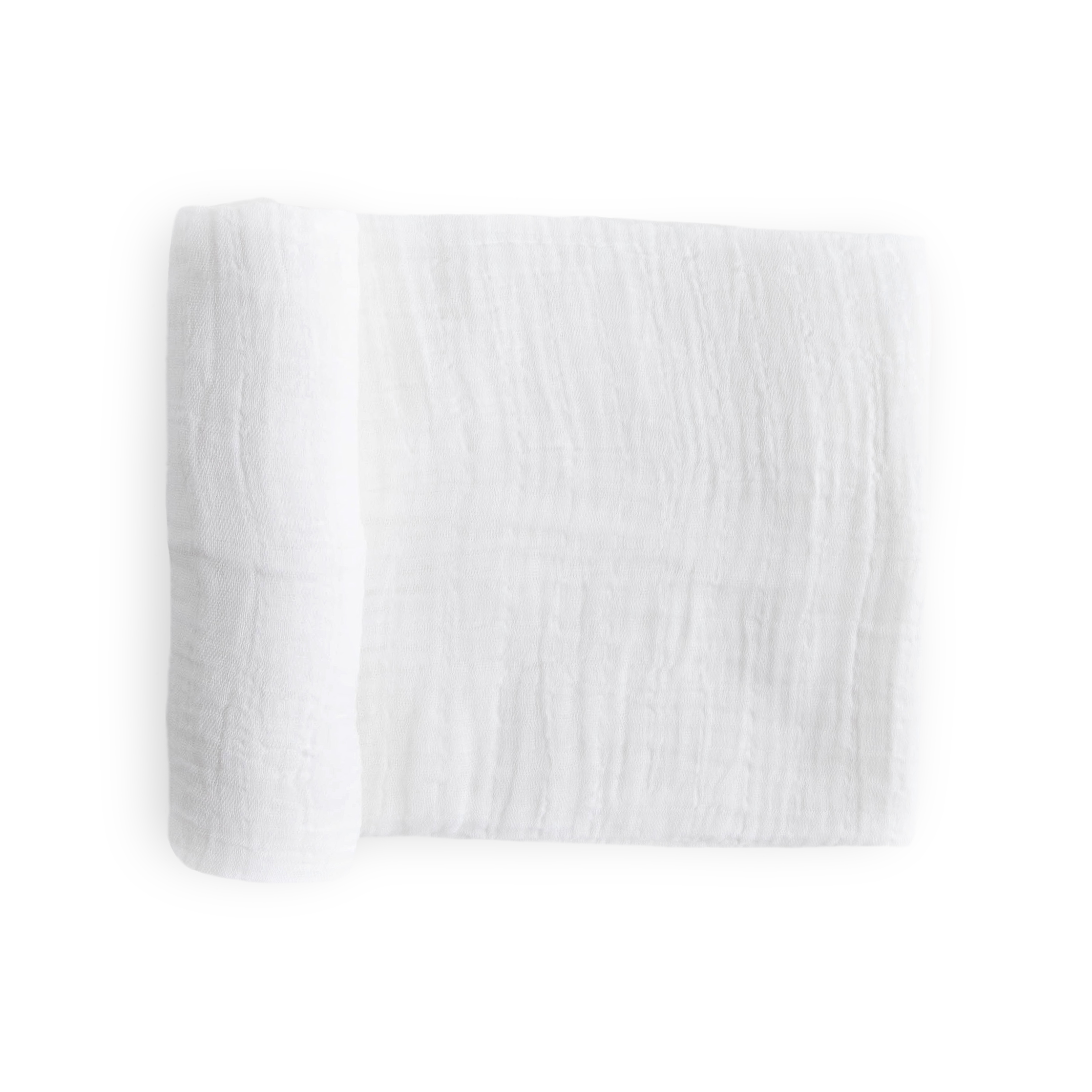 Cotton Muslin Swaddle Blanket White