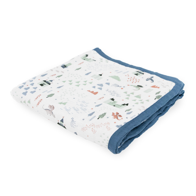 Original Deluxe Muslin Quilt Dragon Days Little Unicorn Canada