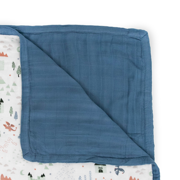 Original Deluxe Muslin Quilt Dragon Days Little Unicorn Canada