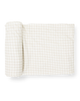 Stretch Knit Swaddle Blanket - Tan Gingham