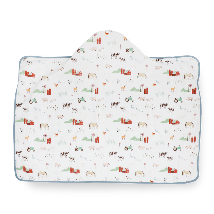 Toddler Hooded Towel - Farmyard