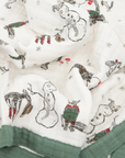 Cotton Muslin Baby Quilt - Snow Day