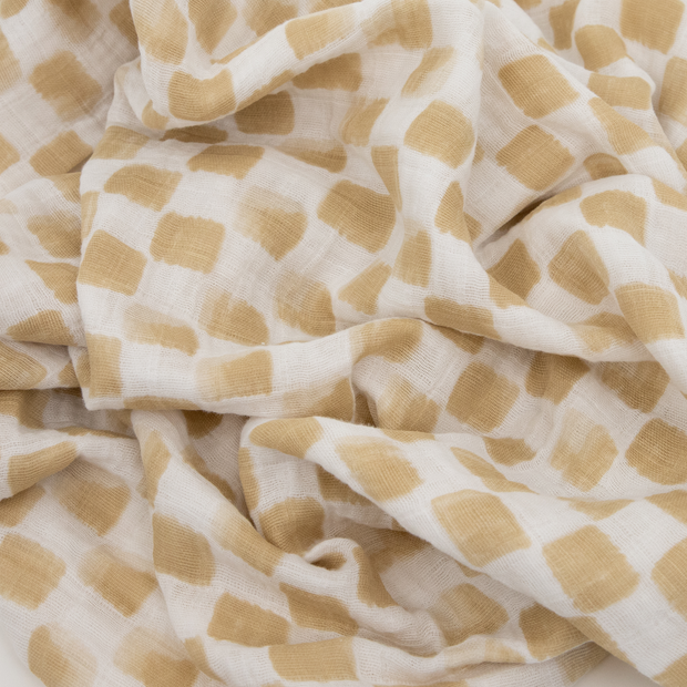 Cotton Muslin Swaddle Single - Adobe Checker