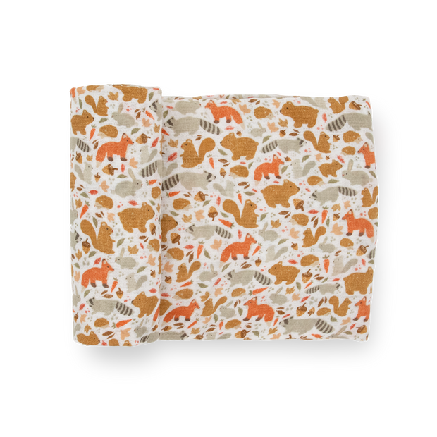 Cotton Muslin Swaddle Single - Fall Friends