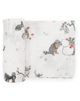 Cotton Muslin Swaddle Single - Snow Day