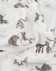 Cotton Muslin Swaddle Single - Snow Day