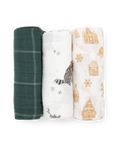 Cotton Muslin Swaddle 3 Pack - Snow Day