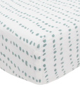 Cotton Muslin Crib Sheet - Stone Stripe
