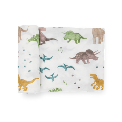 Stretch Knit Swaddle Blanket - Dino Pals
