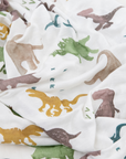 Stretch Knit Swaddle Blanket 2 Pack - Dino Pals
