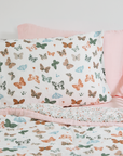 Cotton Muslin Pillowcase 2 Pack - Butterflies