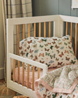 Cotton Muslin Toddler Bedding 3 Piece Set - Butterflies