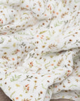 Organic Cotton Muslin Baby Quilt - Floral Field