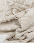 Organic Cotton Muslin Baby Quilt - Sand Stripe