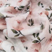 Organic Cotton Muslin Baby Quilt - Watercolor Floret 2