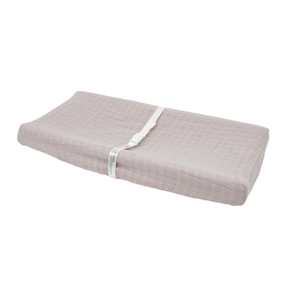 Cotton Muslin Changing Pad Cover - Porpoise