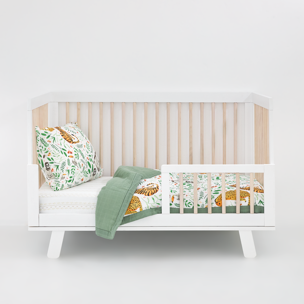 Cotton Muslin Toddler Bedding 3 Piece Set - Mighty Jungle