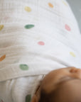 Cotton Muslin Swaddle Single - Party Dots