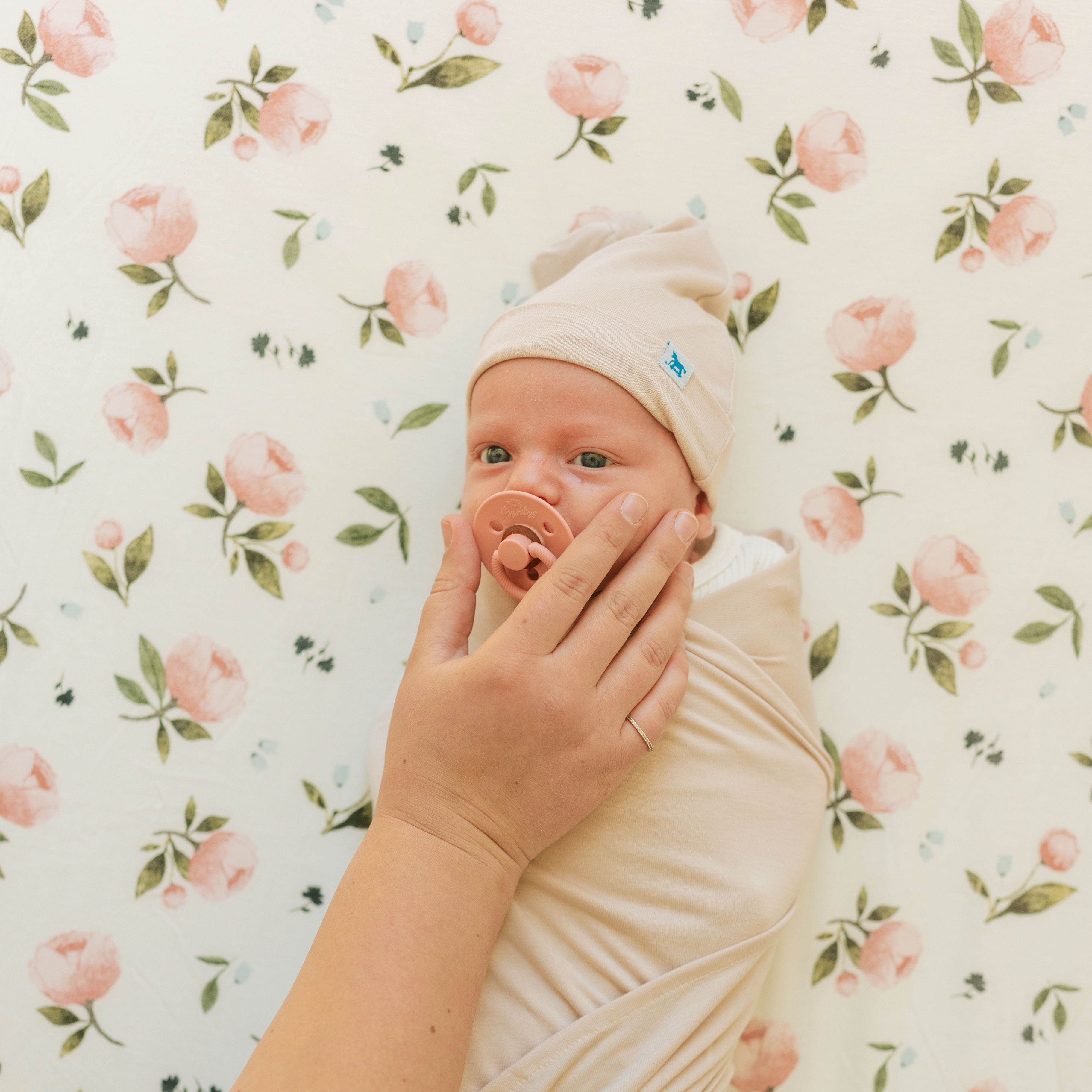 Little unicorn watercolor rose crib sheet on sale