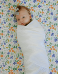Cotton Muslin Swaddle Blanket 3 Pack - White