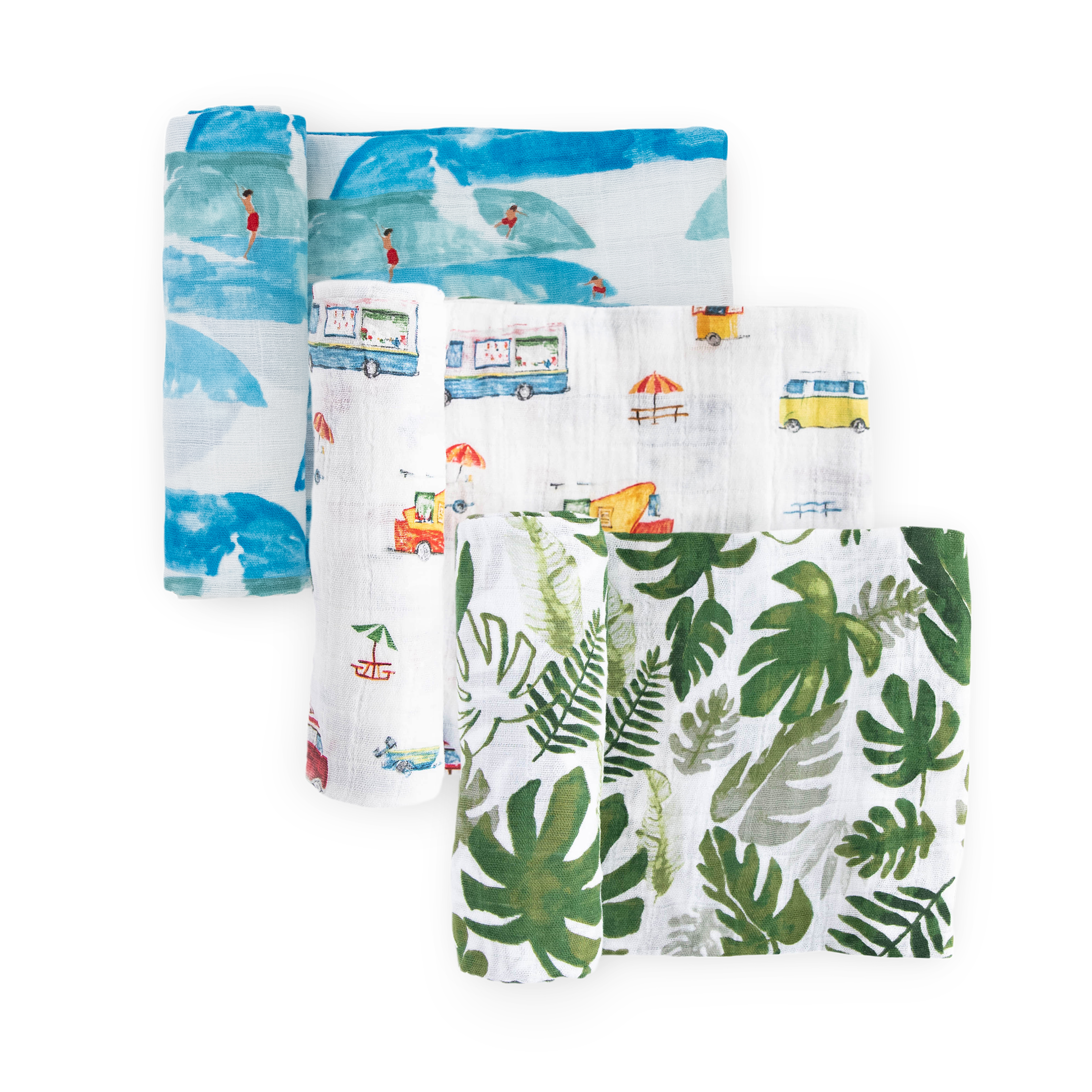 Cotton Muslin Swaddle Blanket 3 Pack - Summer Vibe