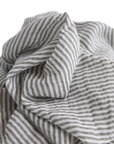 Cotton Muslin Swaddle Blanket - Grey Stripe