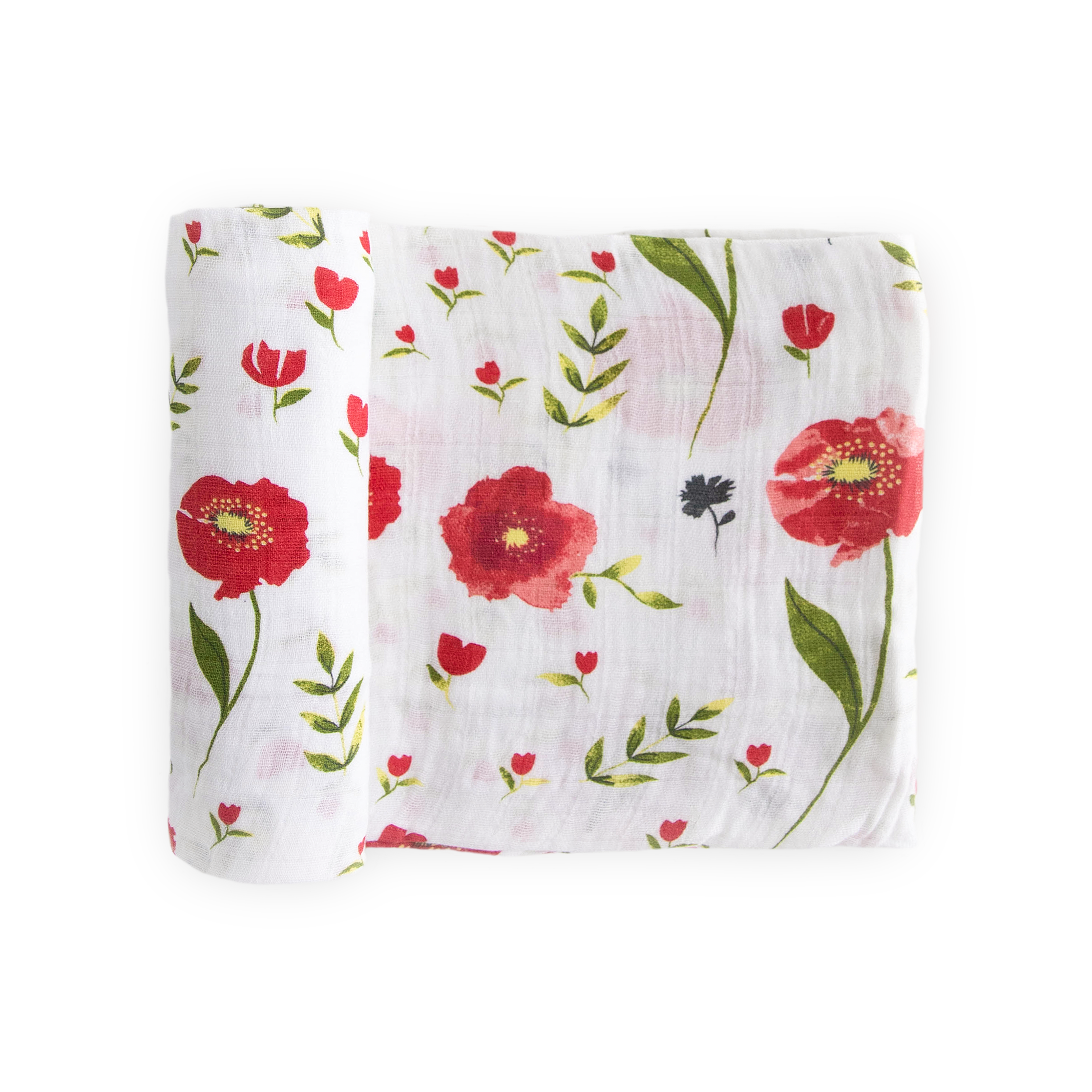 Cotton Muslin Swaddle Blanket - Summer Poppy