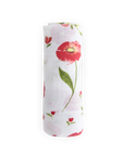 Cotton Muslin Swaddle Blanket - Summer Poppy