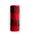 Cotton Muslin Swaddle Blanket - Red Plaid