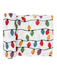 Cotton Muslin Swaddle Blanket - Christmas Bulbs