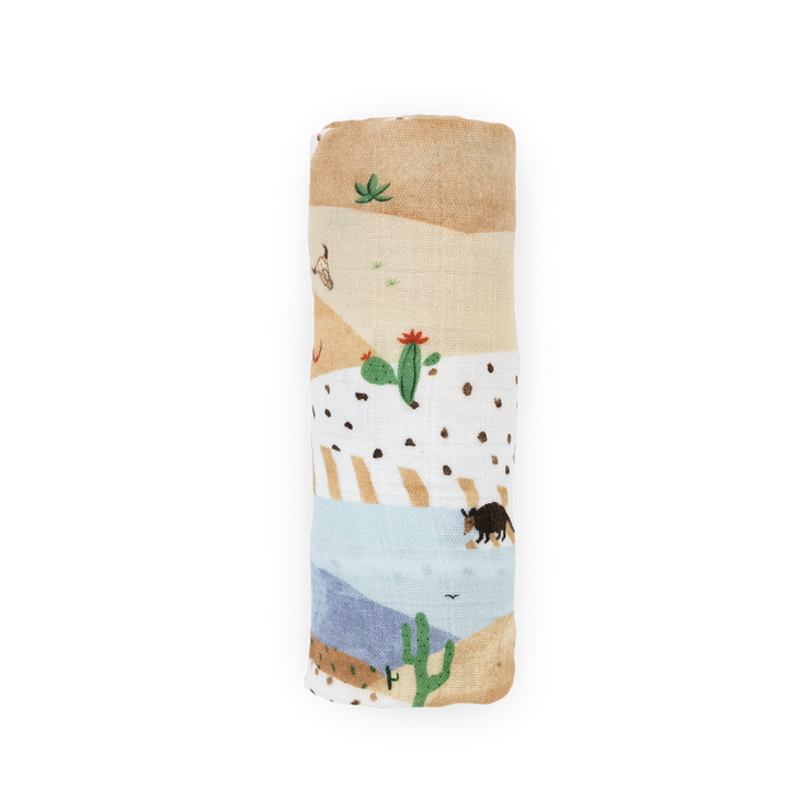 Cotton Muslin Swaddle Blanket - Desert Hills