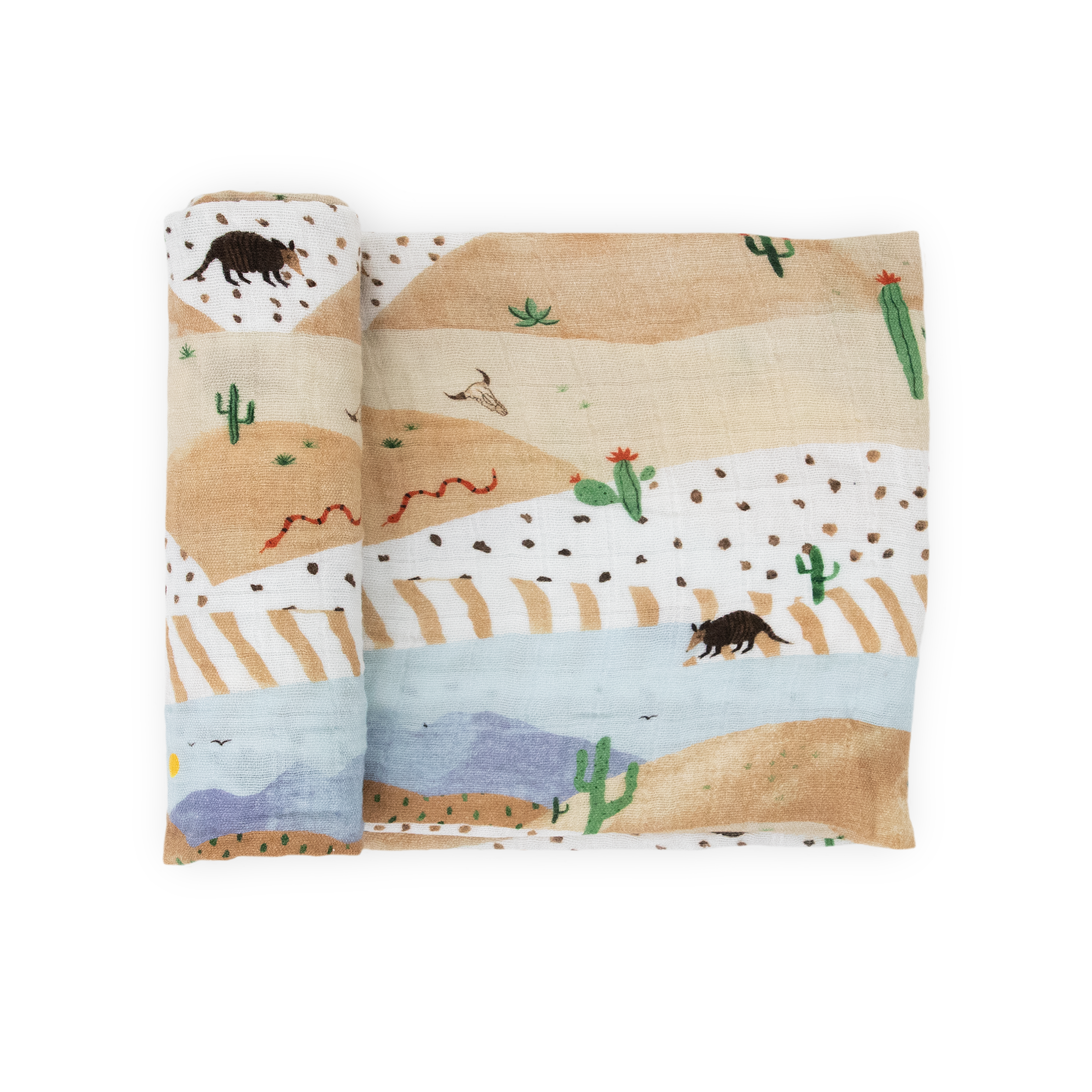 Cotton Muslin Swaddle Blanket - Desert Hills