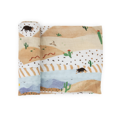 Cotton Muslin Swaddle Blanket - Desert Hills