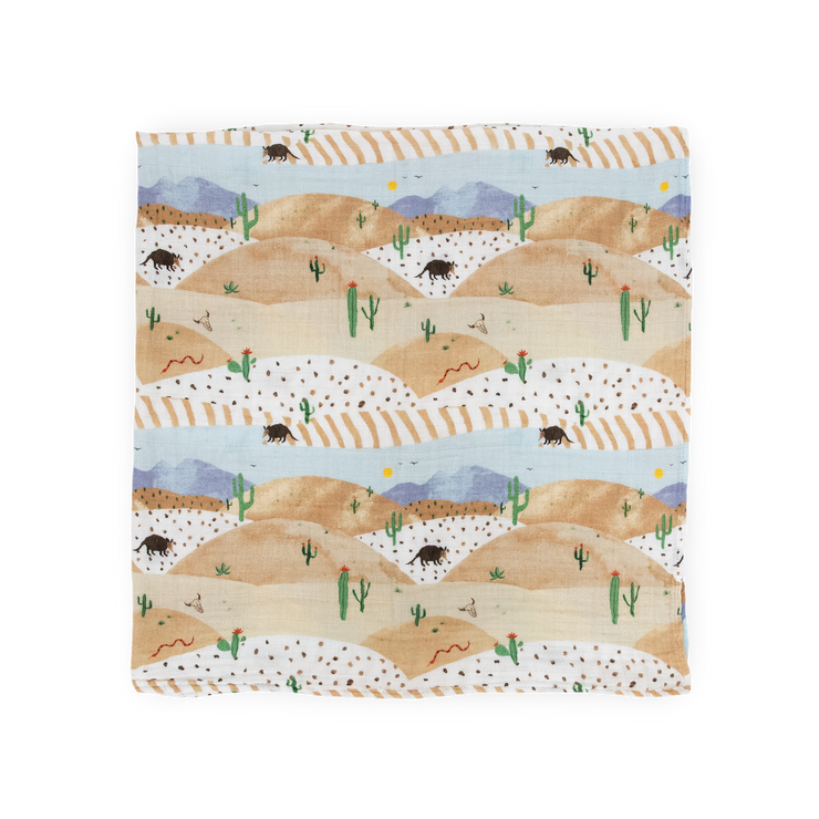 Cotton Muslin Swaddle Blanket - Desert Hills