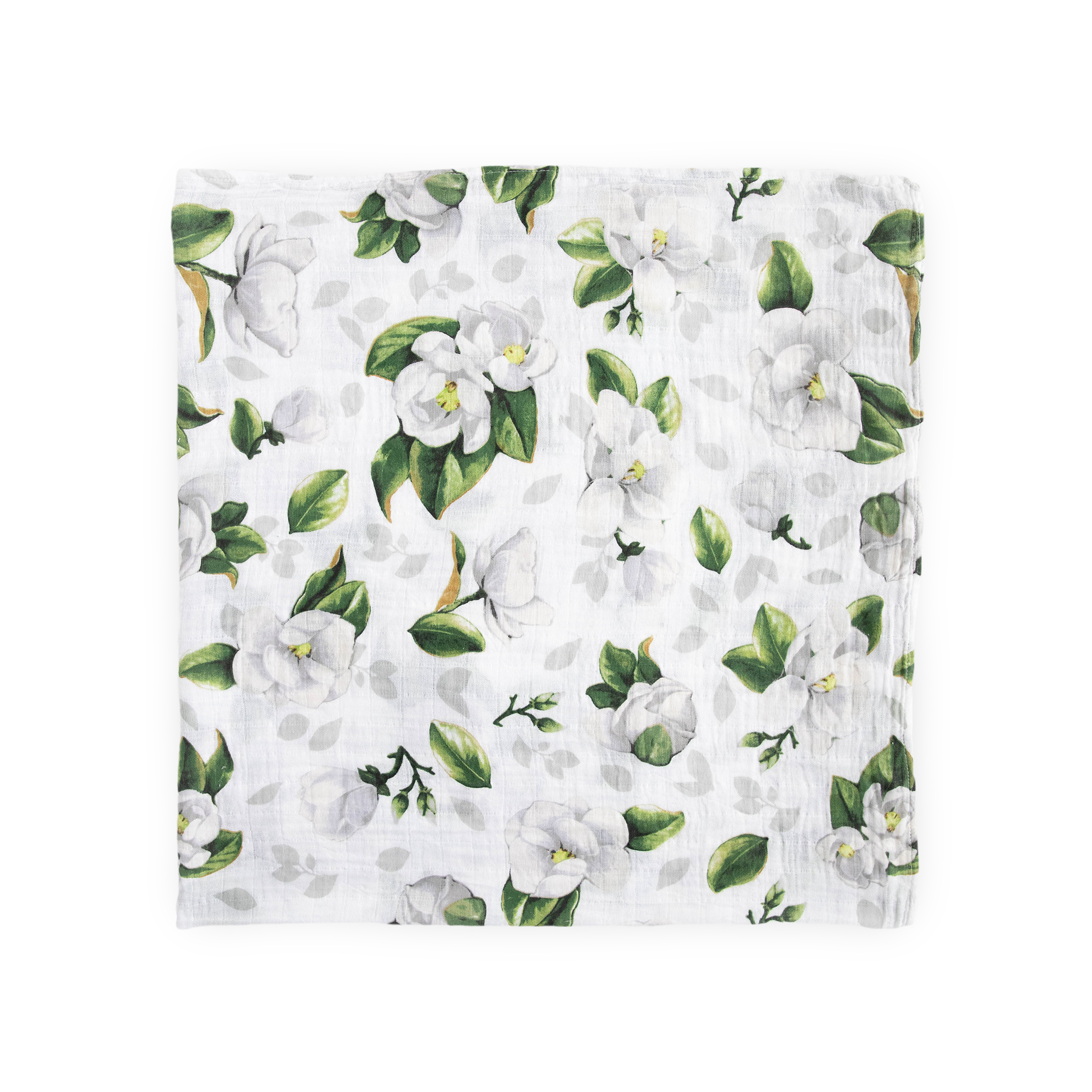 Cotton Muslin Swaddle Blanket - Magnolia Blossoms
