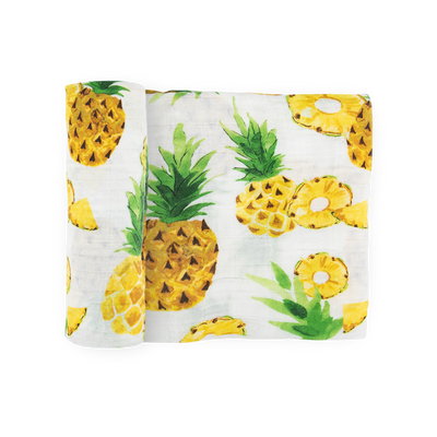 Cotton Muslin Swaddle Blanket - Fresh Pineapple