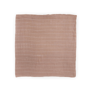 Cotton Muslin Swaddle Blanket - Mauve Stripe