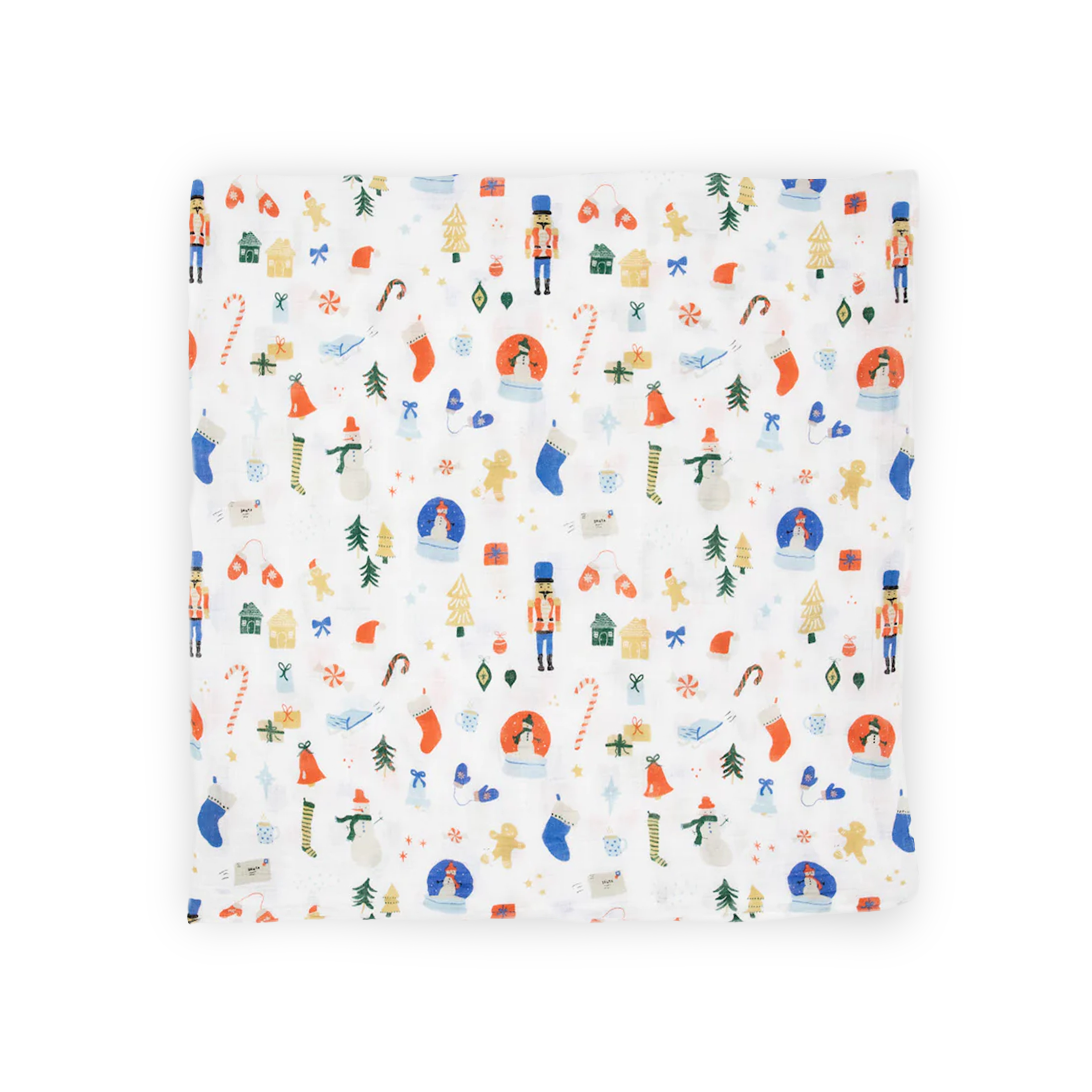 Cotton Muslin Swaddle Blanket - Christmas Time