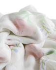 Deluxe Muslin Swaddle Blanket - Pink Peony