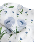 Deluxe Muslin Swaddle Blanket - Blue Windflower