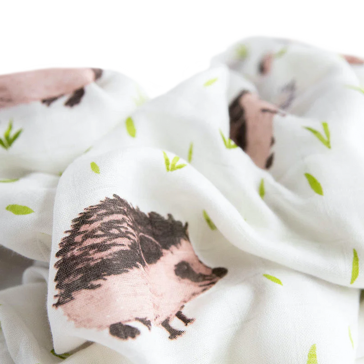Deluxe Muslin Swaddle Blanket - Hedgehog