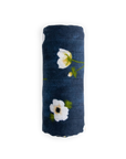 Deluxe Muslin Swaddle Blanket - White Anemone
