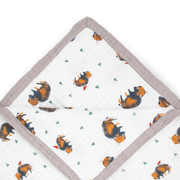 Cotton Muslin Quilted Throw - Bison