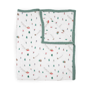 Cotton Muslin Quilted Throw - Powder Party