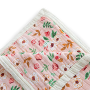 Cotton Muslin Quilted Throw - Vintage Floral