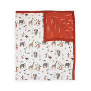 Deluxe Muslin Quilted Throw - Safari Social
