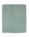 Deluxe Muslin Quilted Throw - Sage