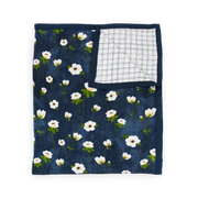 Deluxe Muslin Quilted Throw - White Anemone