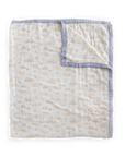 Deluxe Muslin Quilted Throw - Rainbows & Raindrops