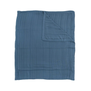 Deluxe Muslin Quilted Throw - Blue Dusk